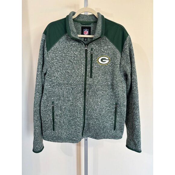 Green Bay Packers Jacket NFL Full-Zip Jacket Mens Large Green Football Wisconsin - Picture 11 of 14
